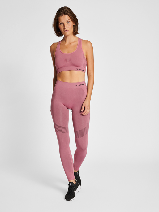 hmlSHAPING SEAMLESS MW TIGHTS, HEATHER ROSE, model