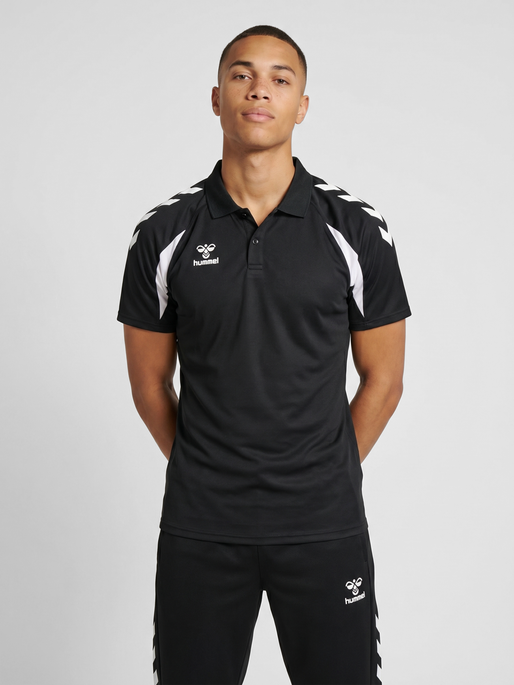 hmlCORE 2.0 POLO, BLACK/WHITE, model