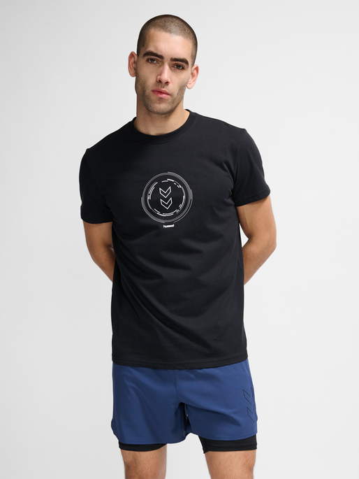 hmlACTIVE CIRCLE CO TEE S/S, BLACK, model