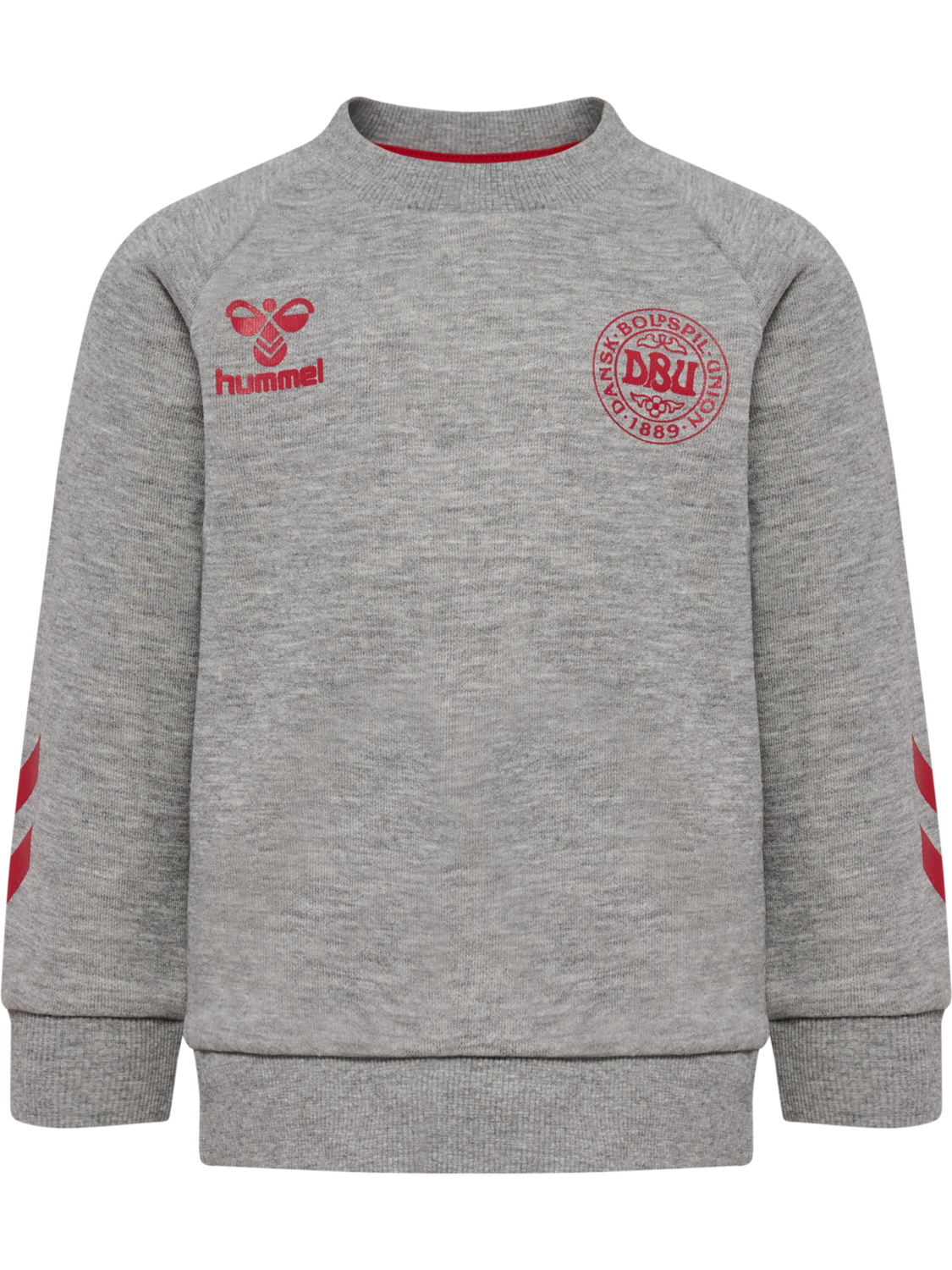 hmlMINI REG DBU CREWNECK, GREY MELANGE, packshot