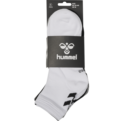 hmlCHEVRON 6-PACK  MID CUT SOCKS, BLACK/WHITE/GREY hmlCHEVRON 6-PACK  MID CUT SOCKS, BLACK/WHITE/GREY, packshot