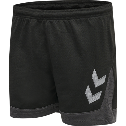 hmlLEAD WOMENS POLY SHORTS, BLACK hmlLEAD WOMENS POLY SHORTS, BLACK, packshot