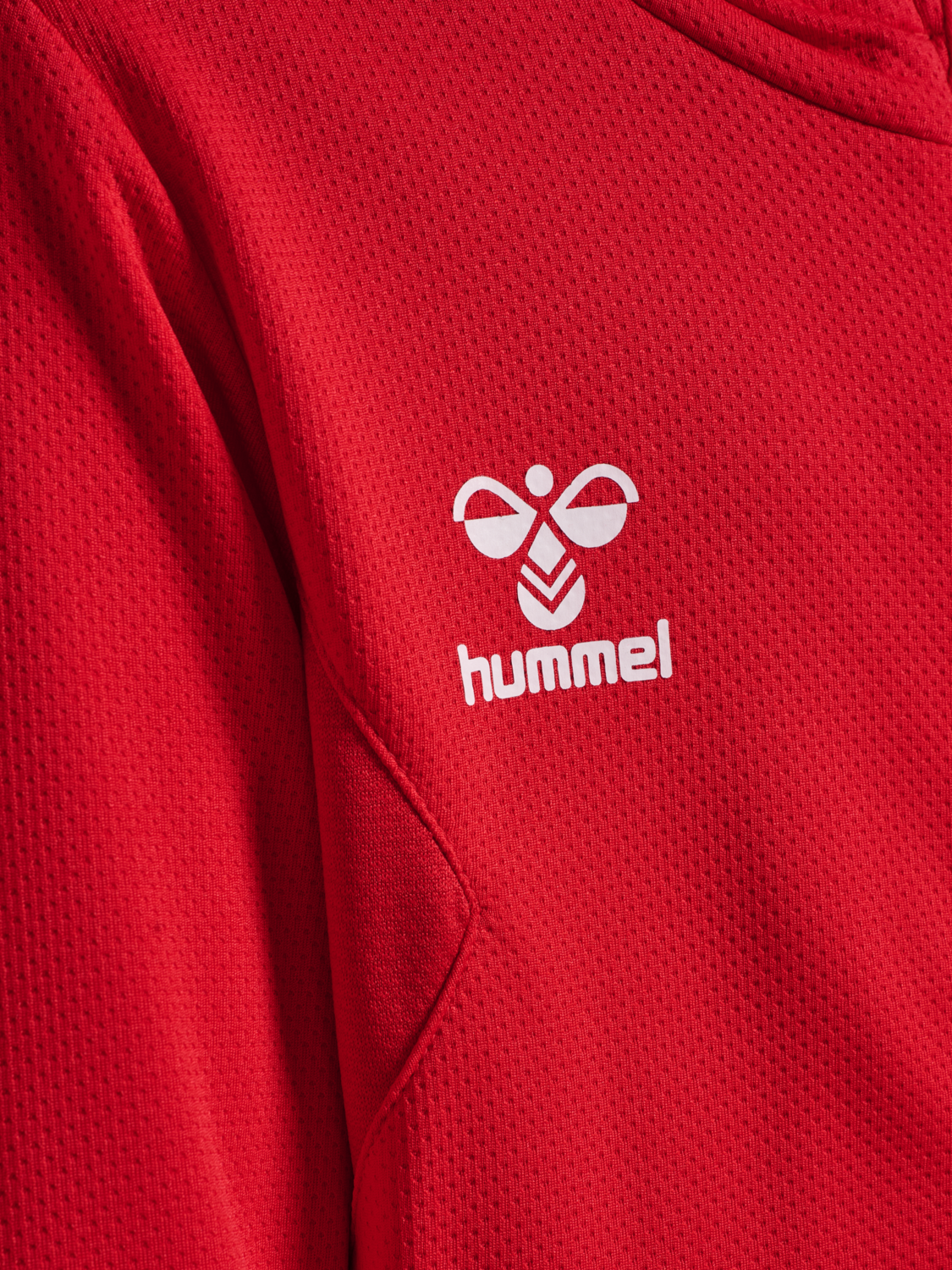 hmlAUTHENTIC PL ZIP HOODIE KIDS, TRUE RED, packshot