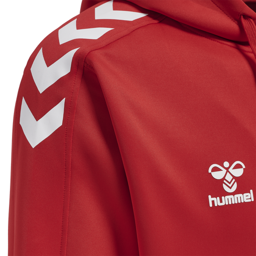 hmlCORE XK POLY ZIP HOOD SWEAT, TRUE RED, packshot