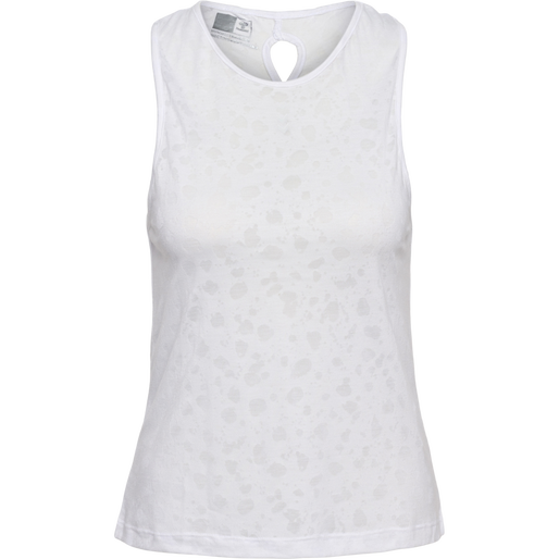 hmlMT IRIS BURNOUT TOP, WHITE, packshot