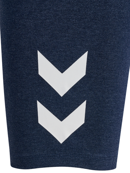 hmlPULSE LOGO MW SHORT TIGHTS, DRESS BLUE MELANGE hmlPULSE LOGO MW SHORT TIGHTS, DRESS BLUE MELANGE, packshot
