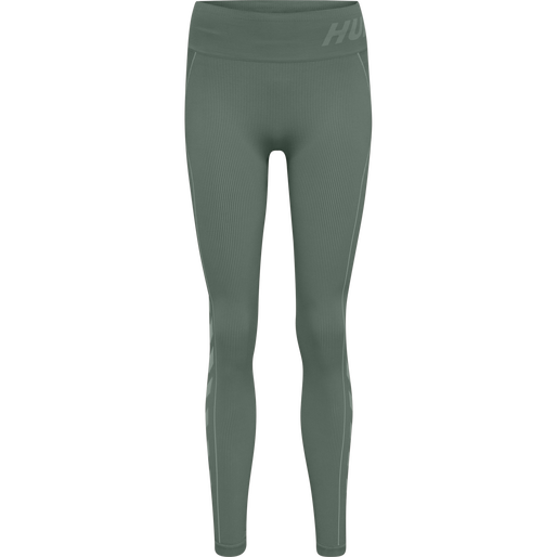hmlTE CHRISTEL SEAMLESS MW TIGHTS, LILY PAD/ LAUREL WREATH MELANGE, packshot