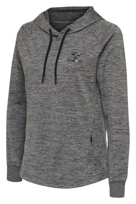 hmlSELBY HOODIE, DARK GREY MELANGE, packshot