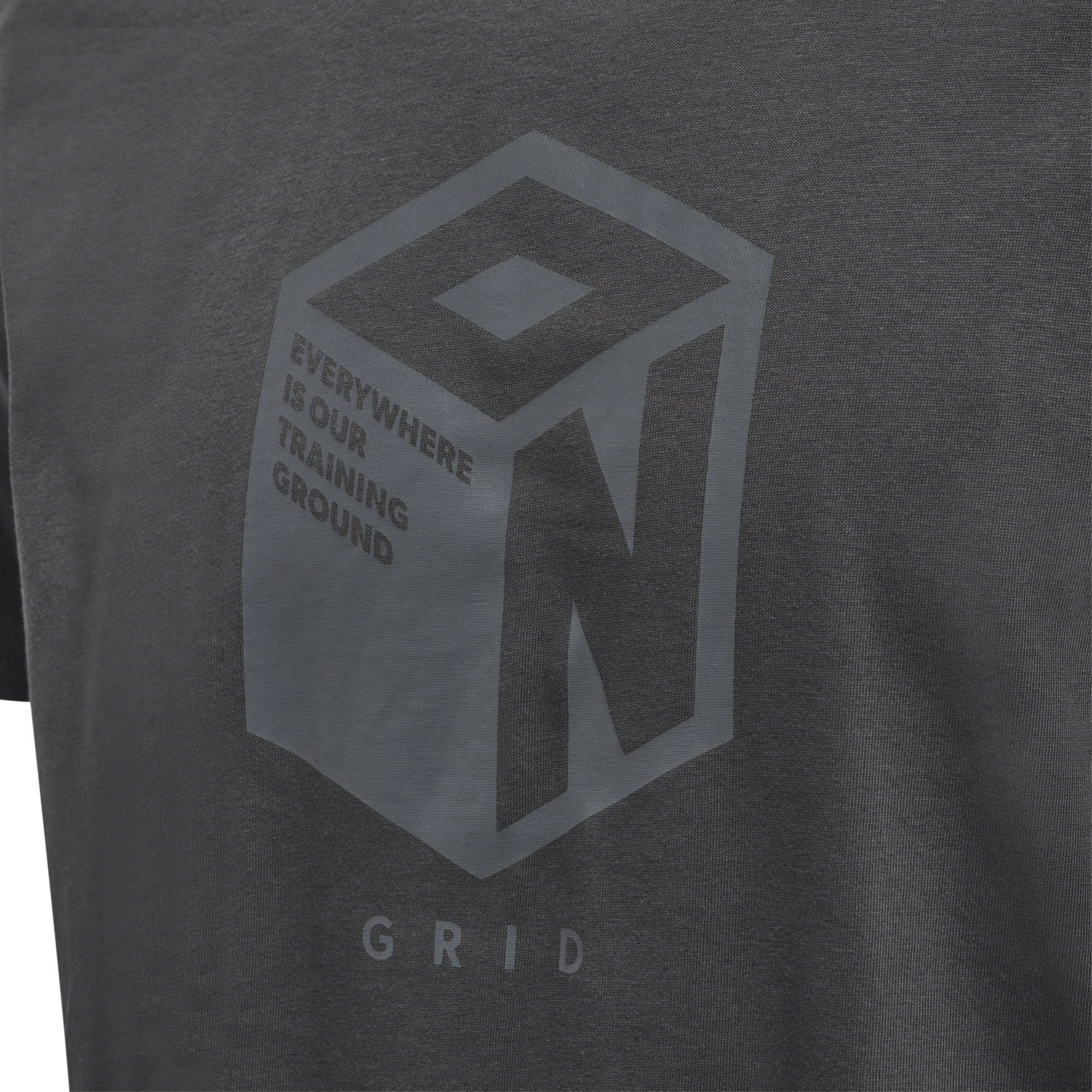 hmlPRO GRID COTTON T-SHIRT S/S, FORGED IRON, packshot