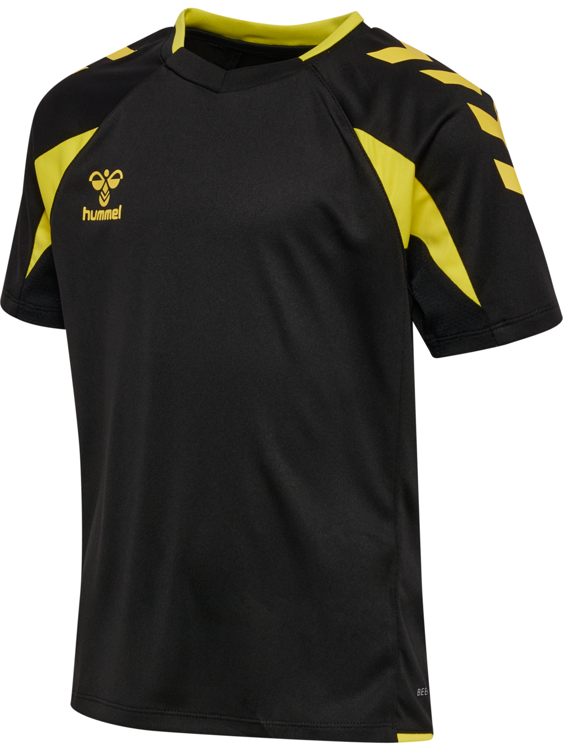 hmlCORE 2.0 JERSEY S/S KIDS, BLACK/BLAZING YELLOW, packshot