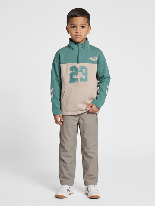 hmlTIMMI HALF ZIP SWEAT, BLUE SPRUCE, model