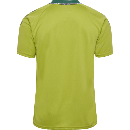 hmlONGRID POLY JERSEY S/S, DARK CITRON, packshot