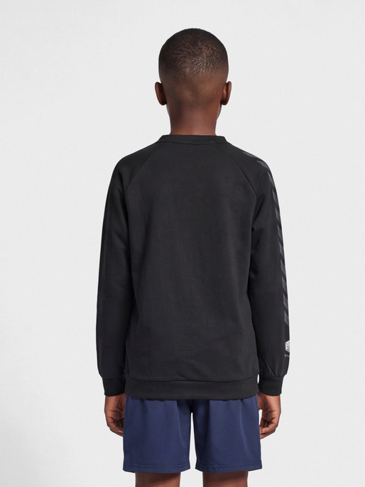 hmlMOVE GRID COTTON SWEATSHIRT KIDS, BLACK, model