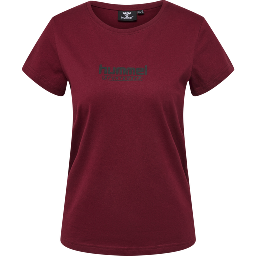 hmlBOOSTER WOMAN T-SHIRT, CABERNET, packshot