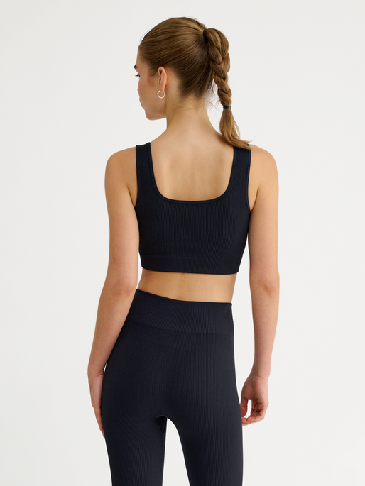 hmlPULSE SEAMLESS RIB BRA, BLACK, model