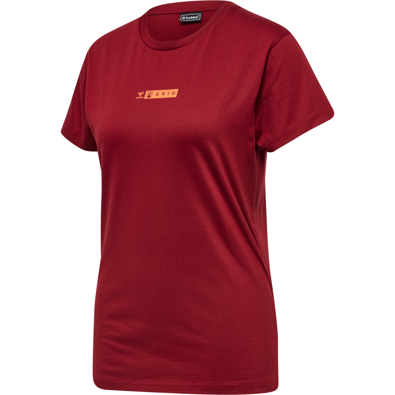 hmlOFFGRID TEE S/S WO, RHUBARB/NASTURTIUM, packshot