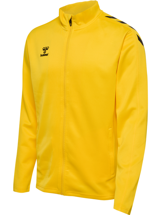 hmlCORE XK POLY ZIP SWEAT, SPORTS YELLOW, packshot