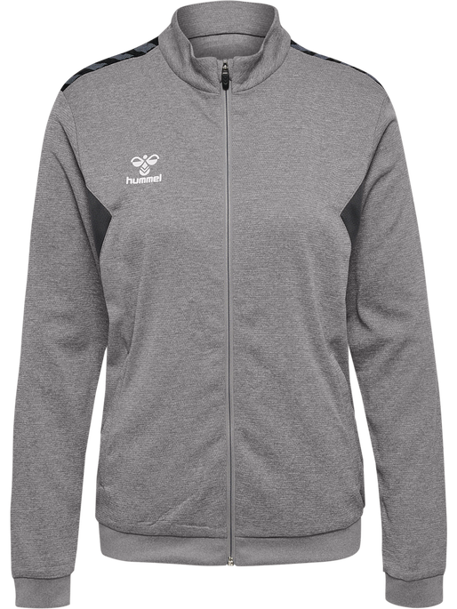 hmlAUTHENTIC PL ZIP JACKET WOMAN, GREY MELANGE, packshot