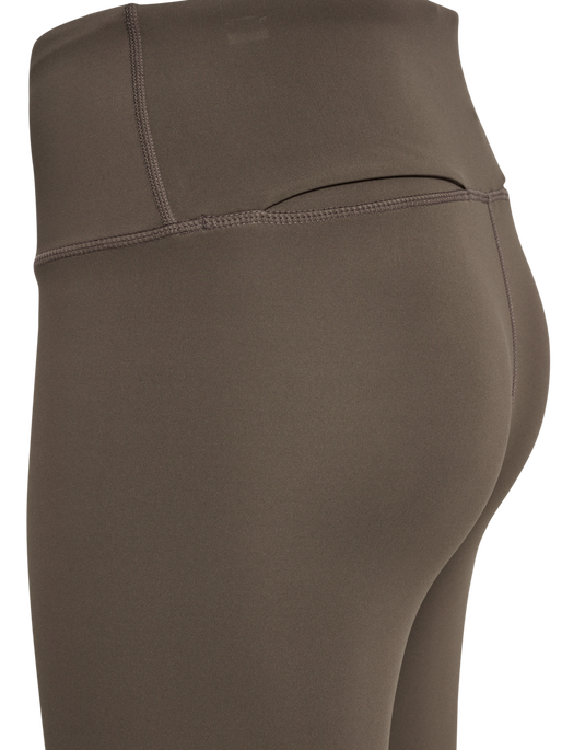 hmlCOURT MID WAIST POCKET TIGHTS W, TURKISH COFFEE, packshot