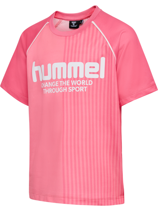 hmlMEXINE T-SHIRT S/S, GERANIUM PINK, packshot