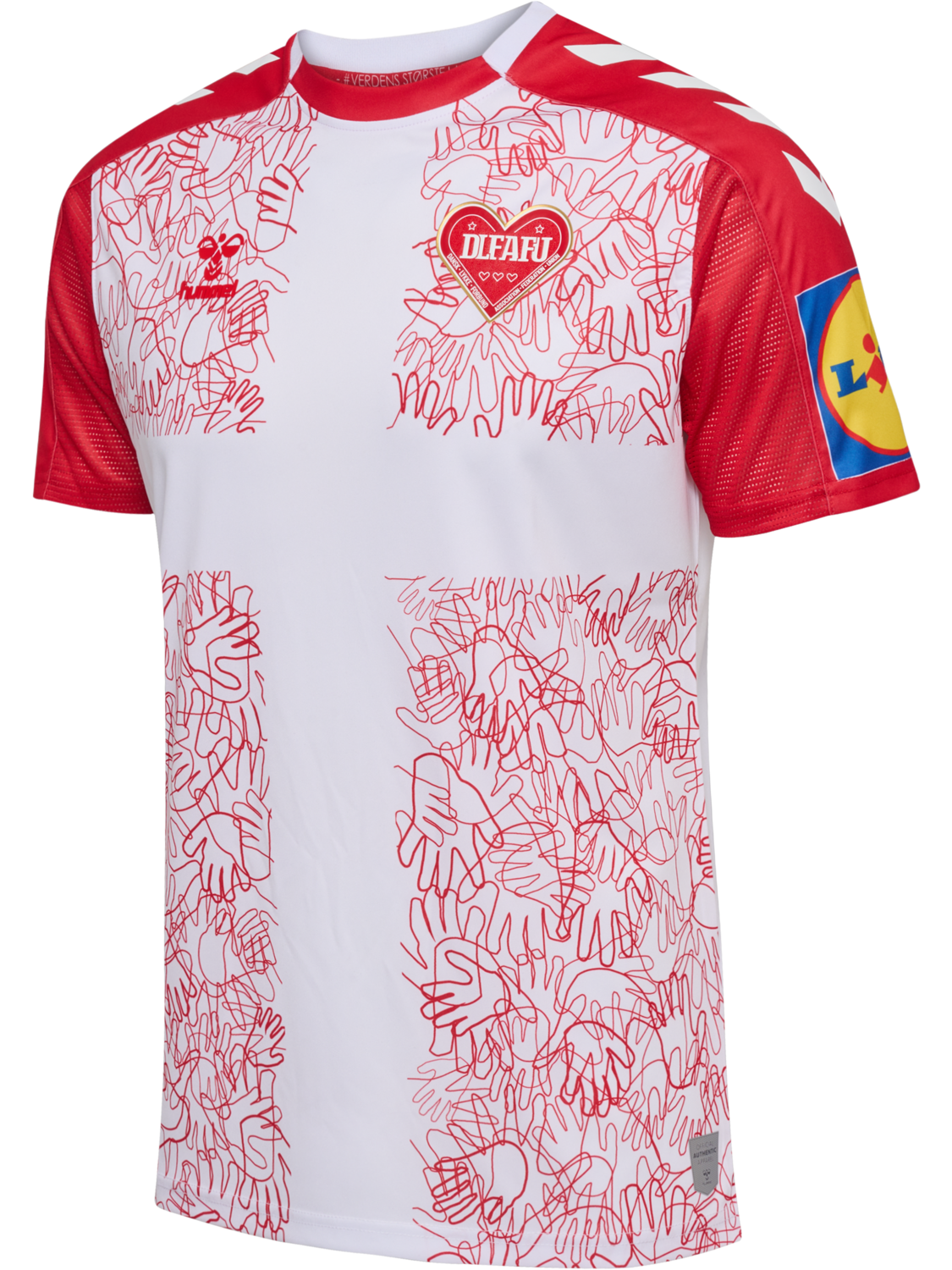 LYKKELIGA 23/24 DK JERSEY S/S KIDS, WHITE, packshot