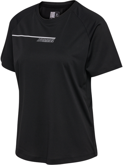hmlCOURT LIGHT WEIGHT T-SHIRT W, BLACK, packshot