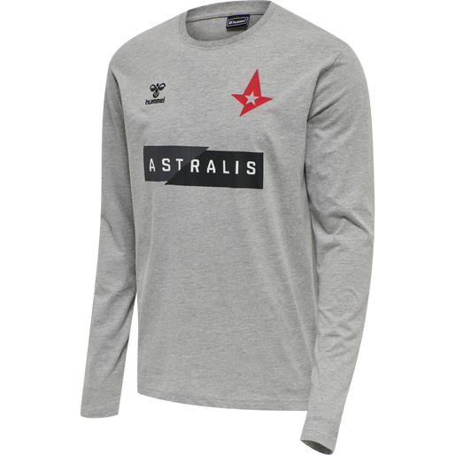 ASTRALIS T-SHIRT L/S, GREY MELANGE, packshot