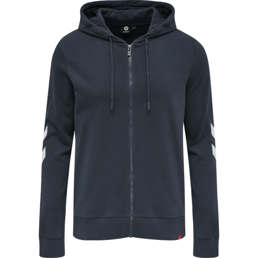 hmlLEGACY ZIP HOODIE PLUS, BLUE NIGHTS, packshot