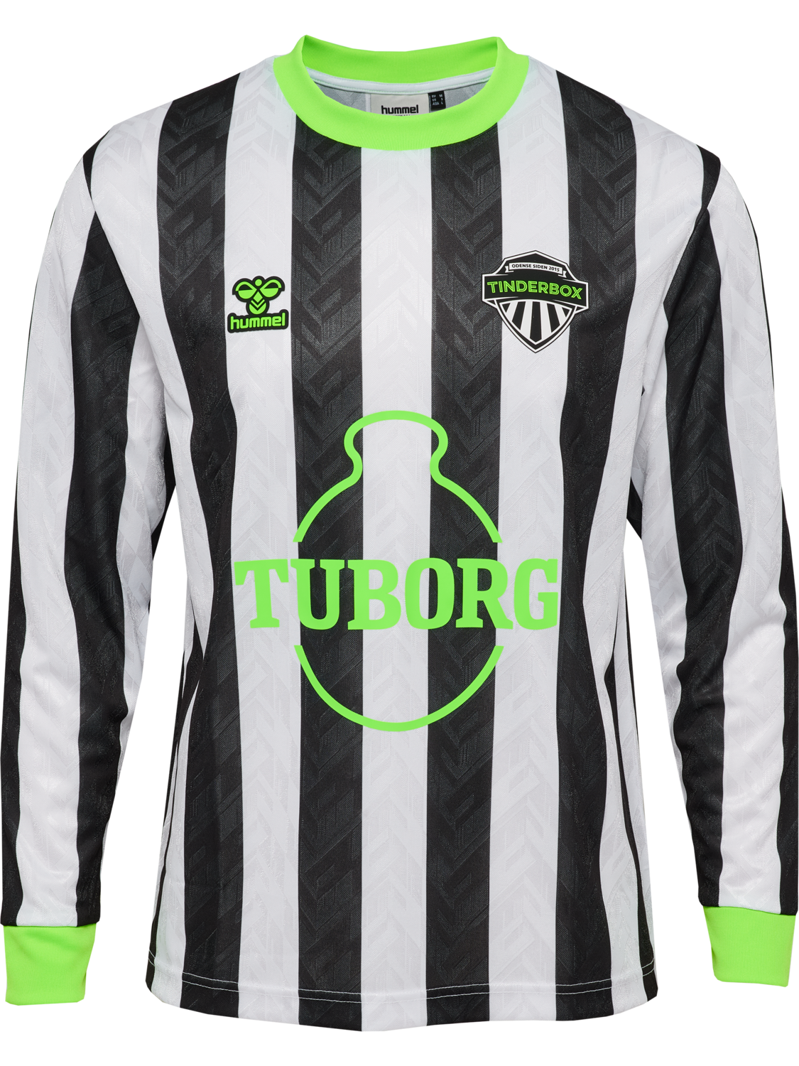 TINDERBOX 25 FOOTBALL JERSEY L/S, BLACK/WHITE, packshot