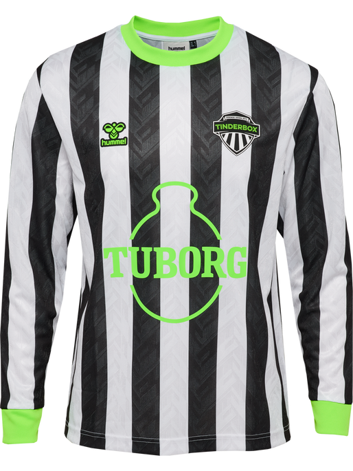 TINDERBOX 25 FOOTBALL JERSEY L/S, BLACK/WHITE, packshot