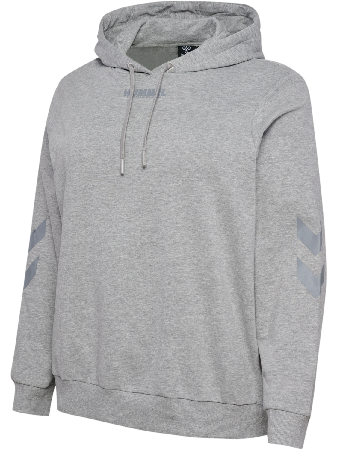 hmlLEGACY WOMAN HOODIE PLUS, GREY MELANGE, packshot