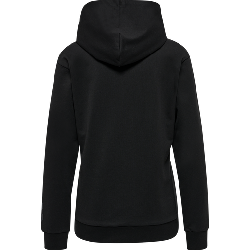 hmlOFFGRID COTTON HOODIE WO, JET BLACK/FORGED IRON, packshot
