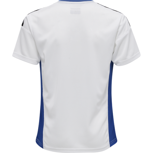 hmlAUTHENTIC KIDS POLY JERSEY S/S, WHITE/TRUE BLUE, packshot