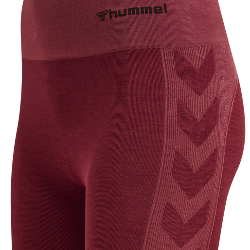 hmlCLEA SEAMLESS MID WAIST TIGHTS, CABERNET/APPLE BUTTER MELANGE hmlCLEA SEAMLESS MID WAIST TIGHTS, CABERNET/APPLE BUTTER MELANGE, packshot