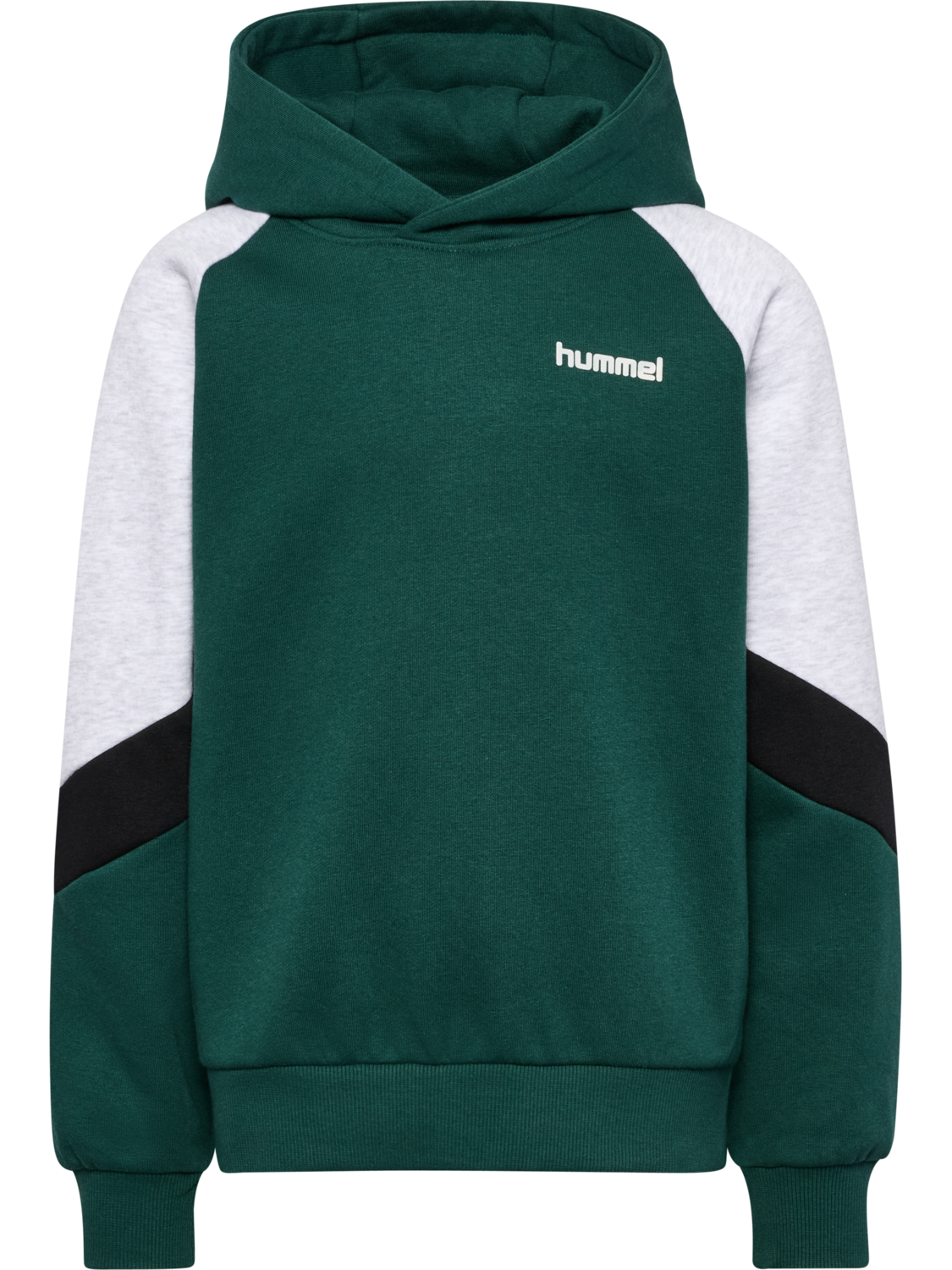 hmlJR LOOSE BLOCKED HOODIE, JUNE BUG, packshot
