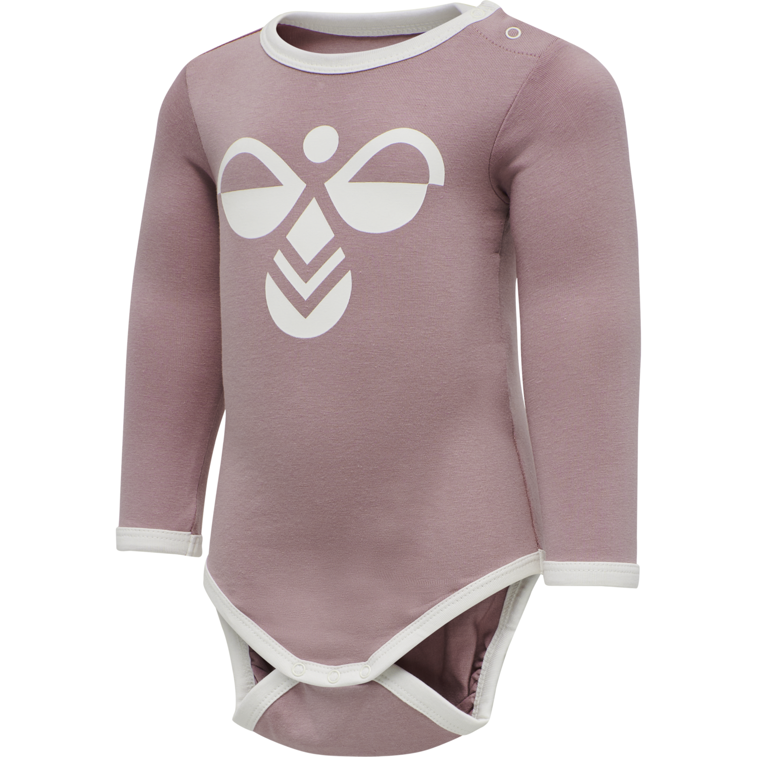 hmlFLIPPER BODY L/S 2-PACK, GREY MELANGE/WOODROSE, packshot