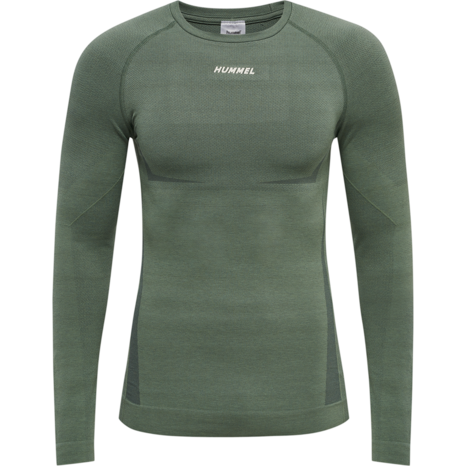 hmlTE MIKE SEAMLESS T-SHIRT L/S, LAUREL WREATH/LILY PAD MELANGE, packshot