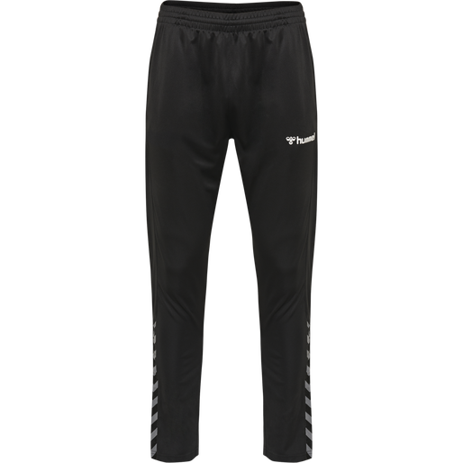 hmlAUTHENTIC POLY PANT, BLACK/WHITE, packshot