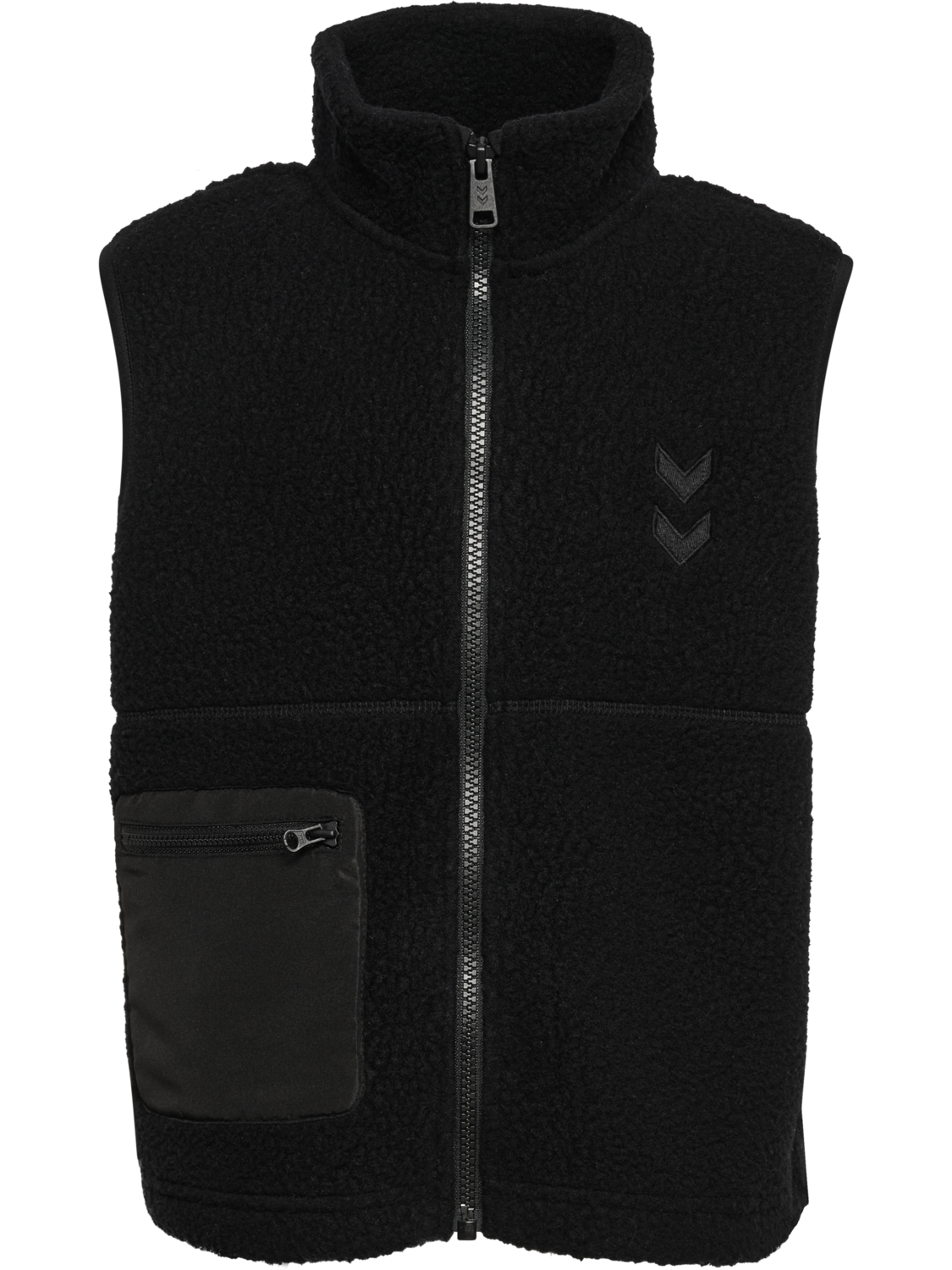hmlJR MARTINI FLEECE ZIP VEST, BLACK BEAUTY, packshot