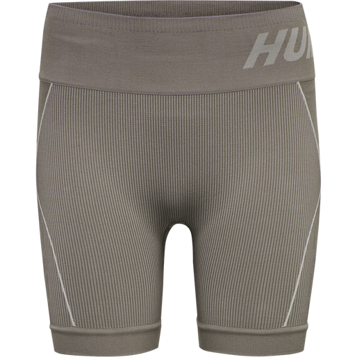 hmlTE CHRISTEL SEAMLESS SHORTS, CHATEAU GRAY/DRIFTWOOD MELANGE, packshot