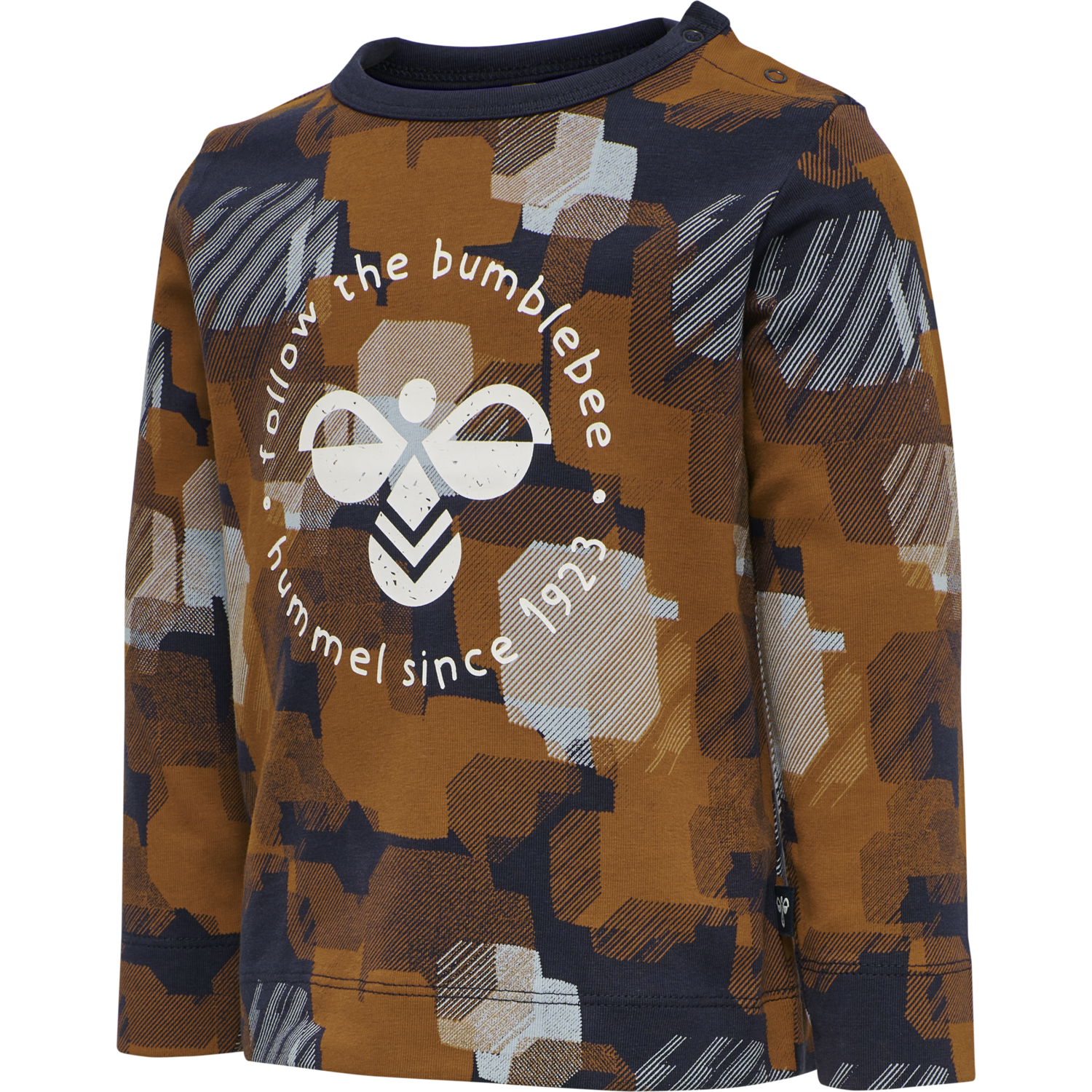 hmlBUDDY T-SHIRT L/S, BLACK IRIS, packshot