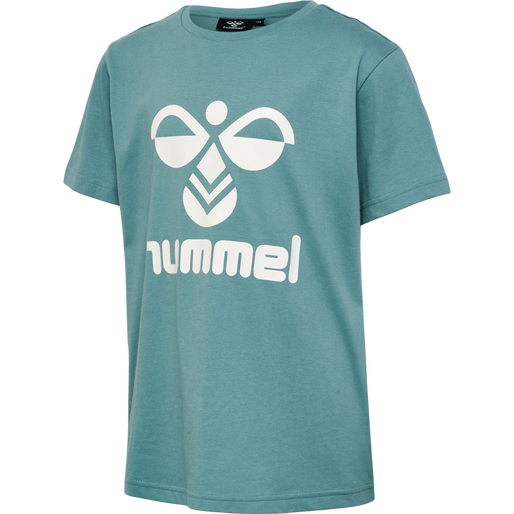 hmlTRES T-SHIRT S/S 2-PK, MINERAL BLUE/DECO ROSE, packshot