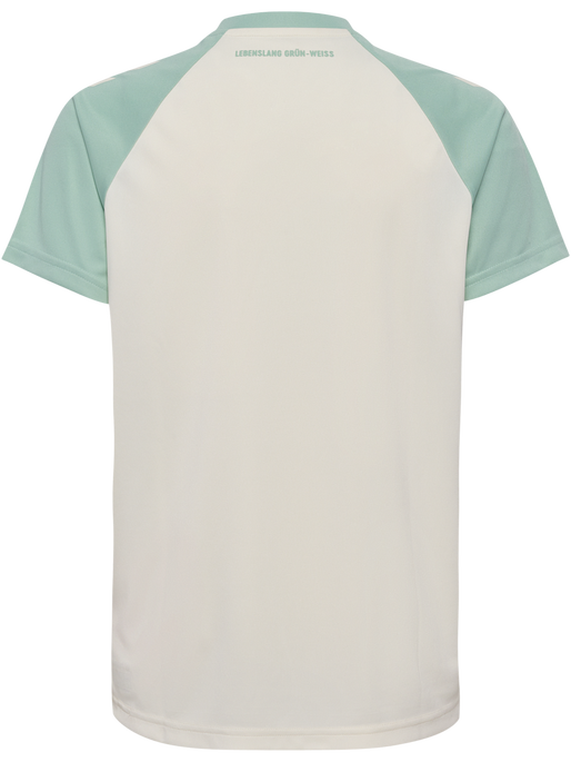 WER 24/25 AWAY JERSEY S/S KIDS, MARSHMELLOW/SILT GREEN WER 24/25 AWAY JERSEY S/S KIDS, MARSHMELLOW/SILT GREEN, packshot