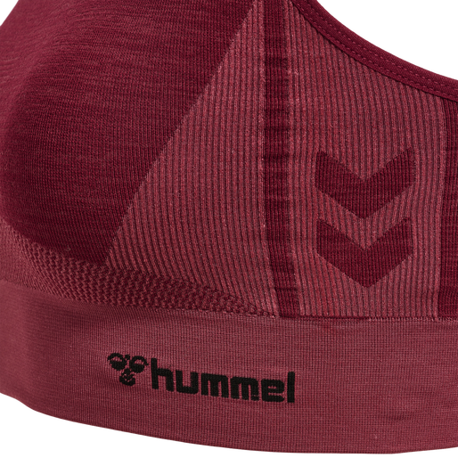 hmlCLEA SEAMLESS  SPORTS TOP, CABERNET/APPLE BUTTER MELANGE, packshot
