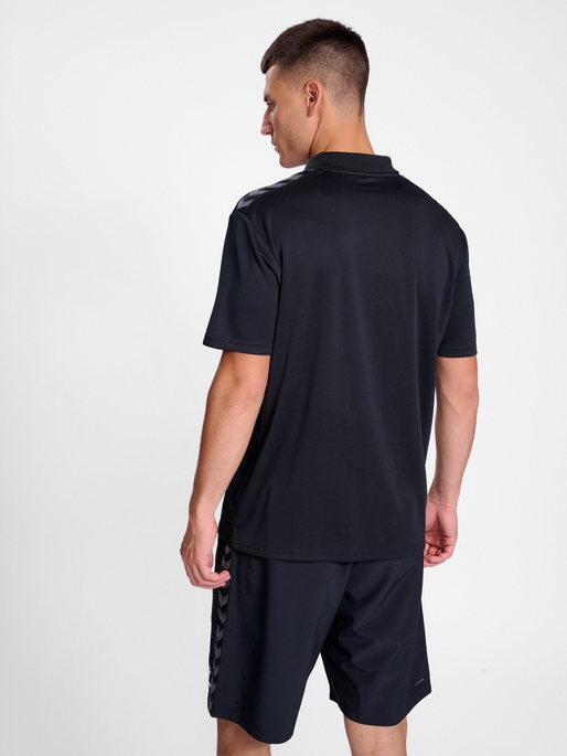 hmlAUTHENTIC FUNCTIONAL POLO, BLACK, model