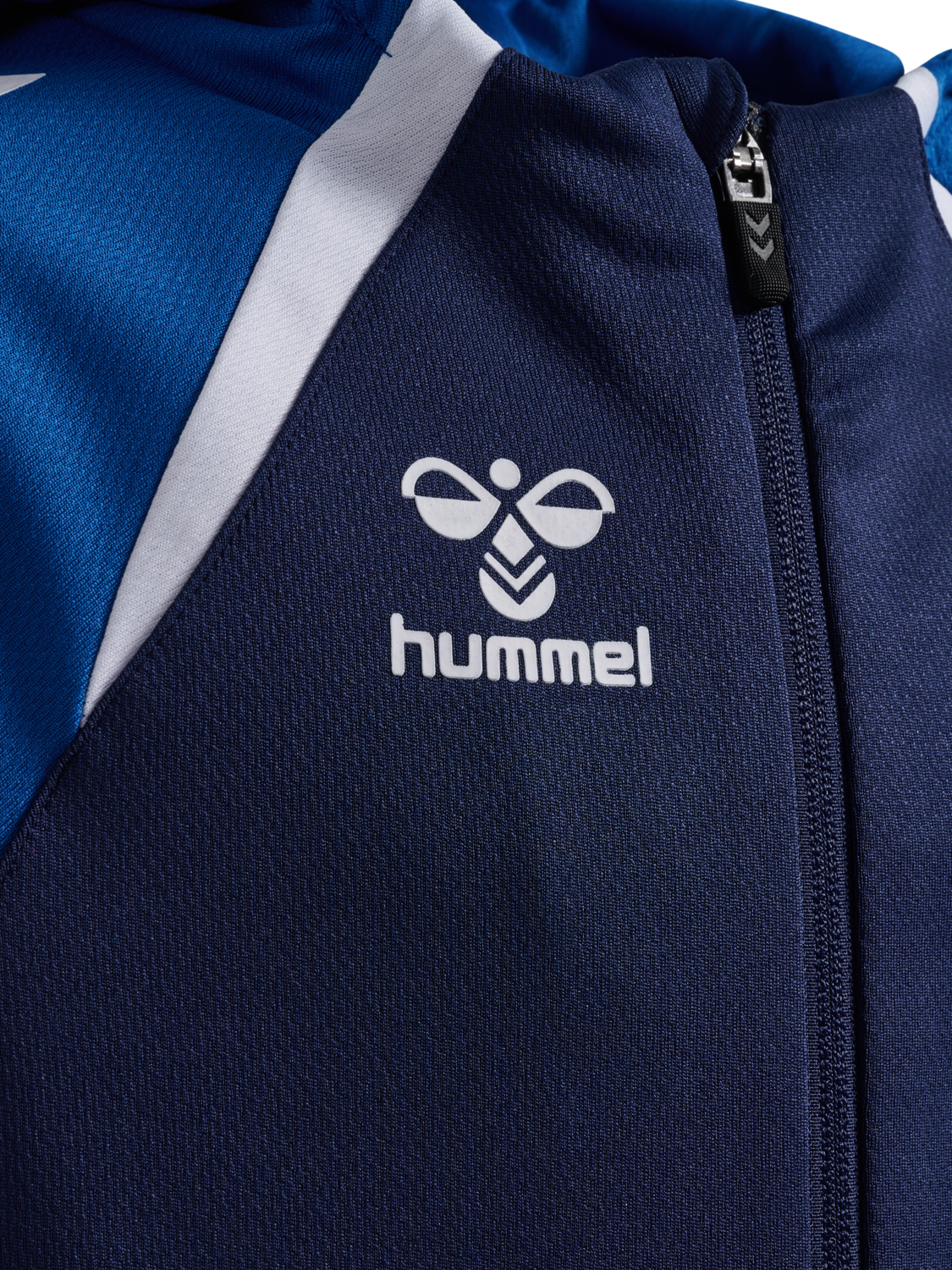 hmlLEAD 2.0 ZIP HOODIE KIDS, MARINE/TRUE BLUE, packshot