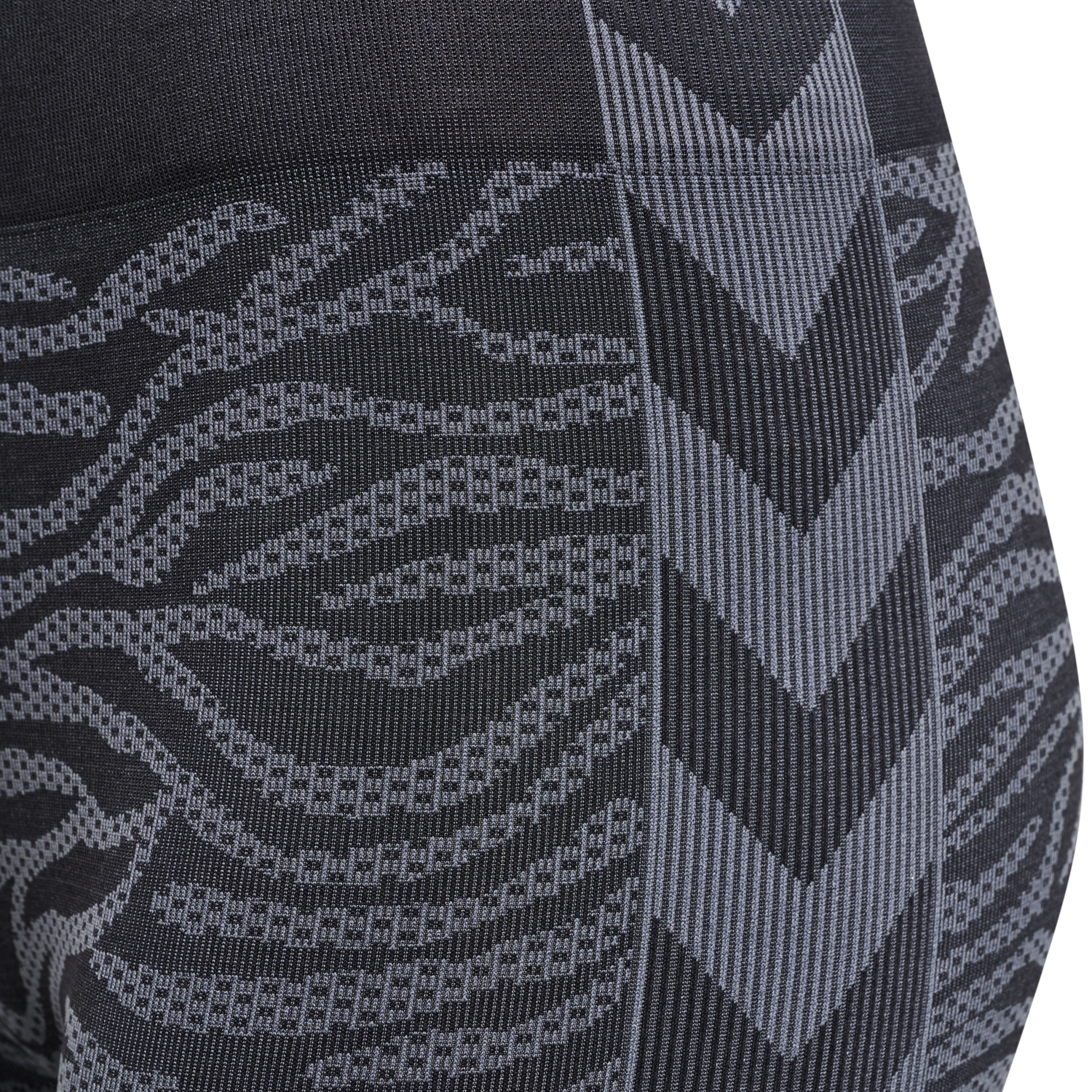 hmlMT SAGA SEAMLESS MW TIGHTS, BLACK/ASPHALT MELANGE, packshot