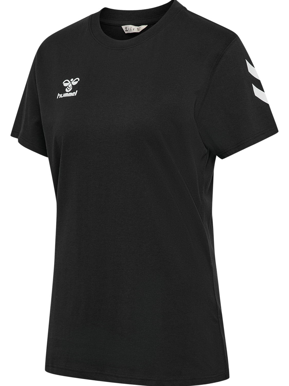 hmlGO 2.0 CHEVRON T-SHIRT S/S WOMAN, BLACK, packshot
