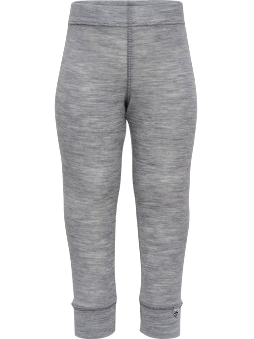 hmlMINI WOOL RIB TIGHTS, GREY MELANGE hmlMINI WOOL RIB TIGHTS, GREY MELANGE, packshot