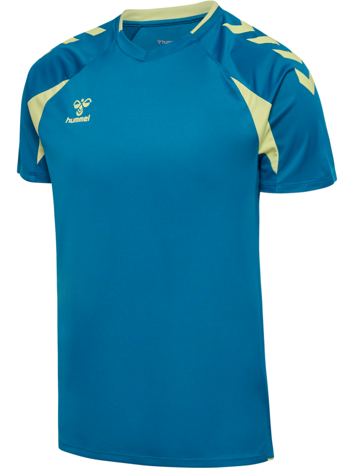 hmlCORE 2.0 JERSEY S/S, CELESTIAL/PALE LIME YELLOW, packshot